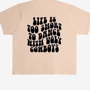 Beige Graphic Short Sleeve Tee
